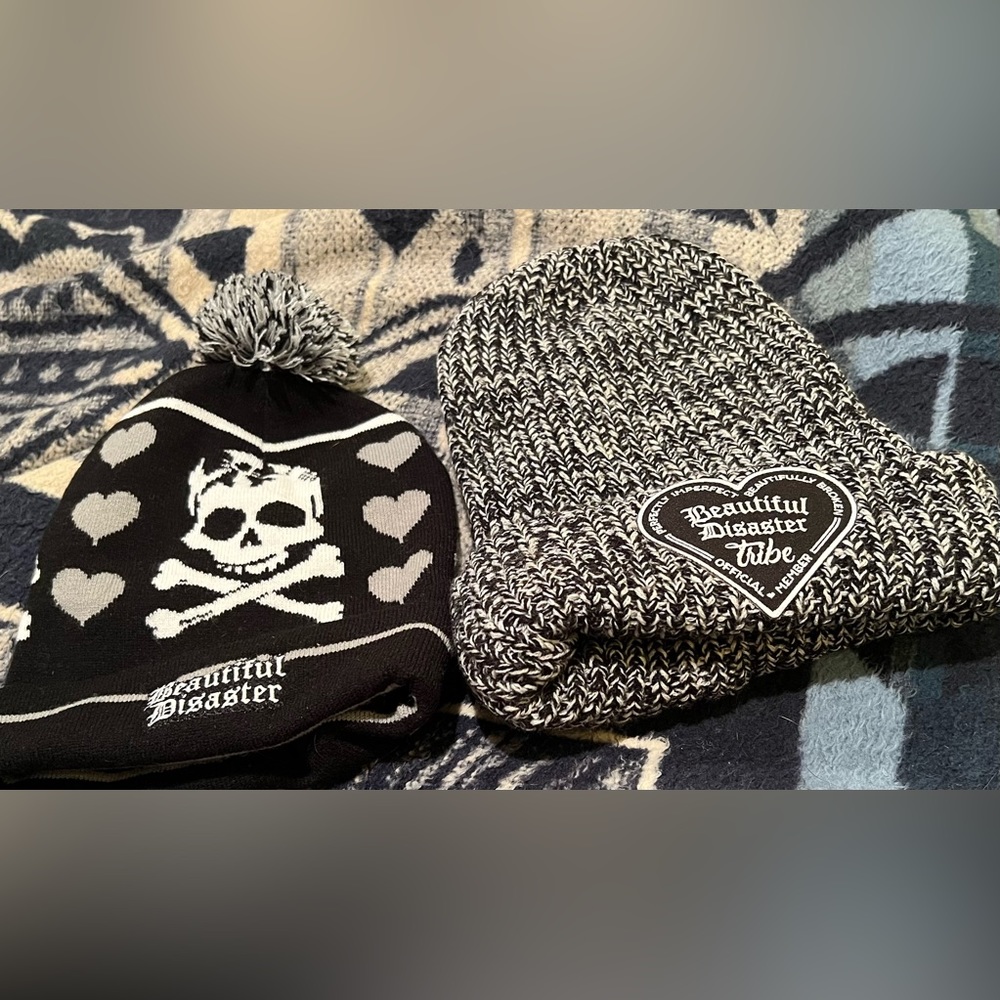 Knit Beautiful Disaster hats